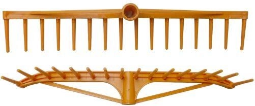 Rastrillo para heno 59 × 10 cm, 16 dientes, plástico, sin mango