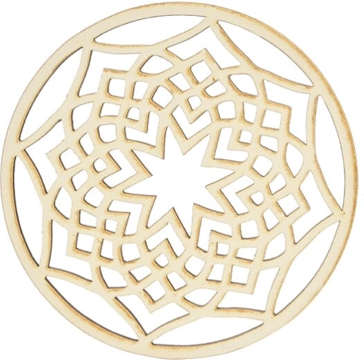 Posavasos de madera con forma de estrella 10 cm
