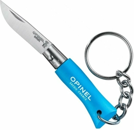 Opinel N°02 VRI llavero cyan navaja de bolsillo para llaves