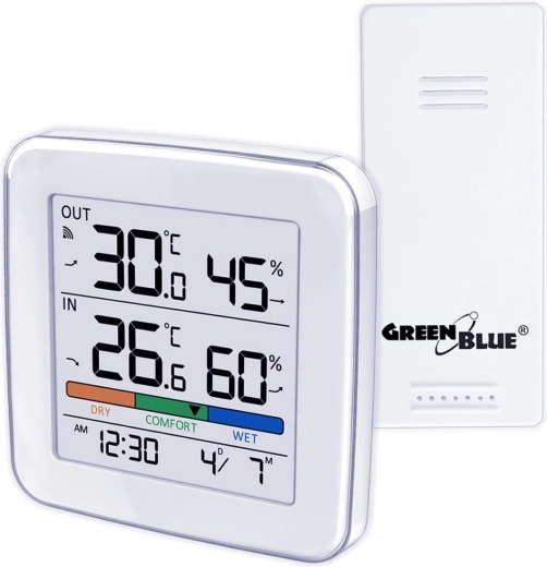 Estación meteorológica doméstica inalámbrica con sensor GREENBLUE GB169