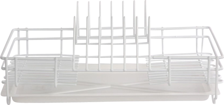 Escurridor blanco para platos de 35 cm con bandeja de goteo