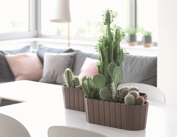 Elegante aspecto de listones de madera