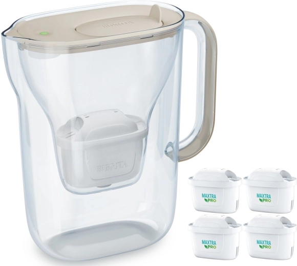 Jarra filtrante Style Essential 2,4 l + 4 filtros, color arena