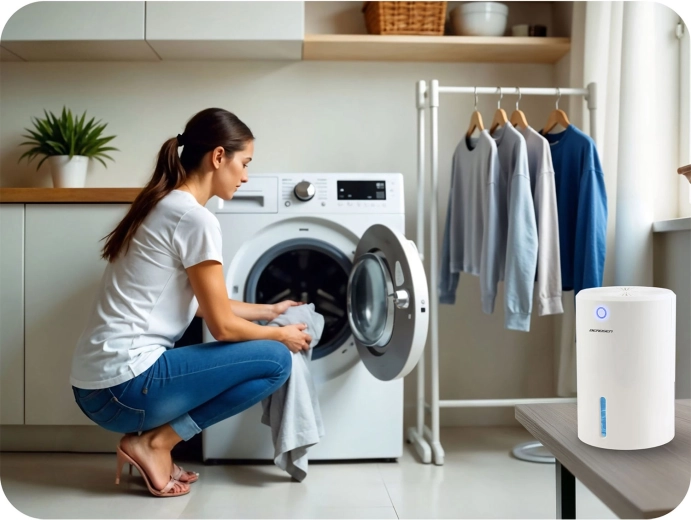 Secado más rápido de la ropa en interiores
