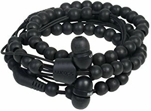 Wraps Natural Ebony auriculares in-ear negros con cuentas de madera
