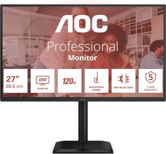 AOC Q27E4CV monitor IPS QHD de 27" 120 Hz con USB-C y RJ-45