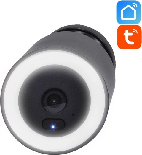 Cámara IP Wi‑Fi exterior Solight con luz LED