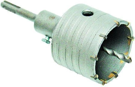 Corona perforadora de 73 mm con carburo sinterizado y fijación SDS Plus