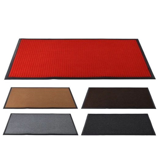 Alfombrilla de goma rectangular con polipropileno 80×120 cm