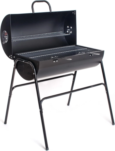 Barbacoa de carbón para jardín Rancher, negra