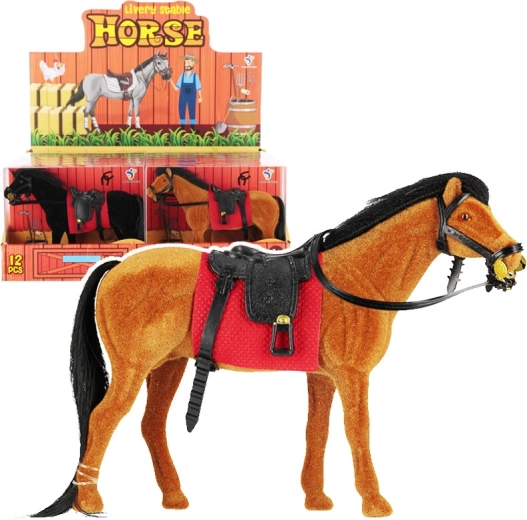 Caballo de juguete con silla de montar