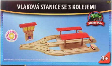 Estación de tren Max vláčky con 3 vías