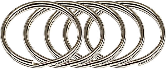 Anilla para llaves de 25 mm, niquelada (50 uds.)