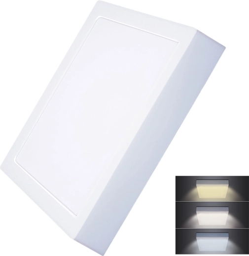 Solight mini panel LED de superficie cuadrado CCT 24 W 1800 lm