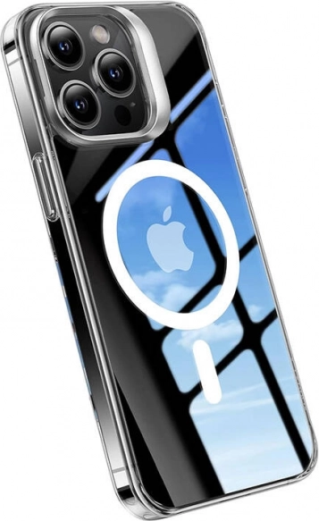 Funda TORRAS UPRO Lstand Clear‑Mag para iPhone 15 Pro – transparente