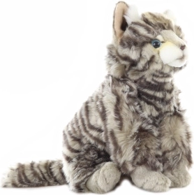 Gato de peluche con diseño realista