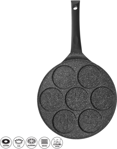 Sartén para huevos y tortitas Grande con 7 cavidades de 27 cm