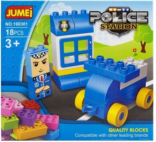 Juego de construcción Jumei estación de policía 18 piezas (3+) 20 × 19 cm - 1 unidad