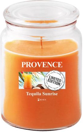 Vela aromática en vaso de cristal PROVENCE Tequila Sunrise 95 horas