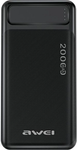 Powerbank 20000 mAh P6K con pantalla y 2× USB‑A
