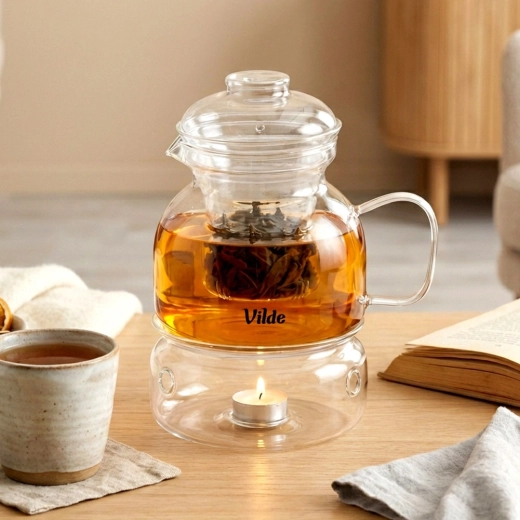 El calentador para vela mantiene el té caliente por más tiempo