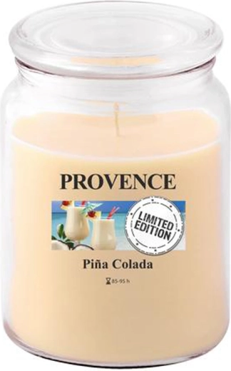 Vela aromática en vaso de vidrio PROVENCE piña colada 95 h