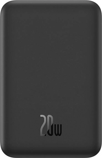 Mini powerbank magnética BASEUS 5000 mAh con MagSafe, USB‑C 20 W, negra