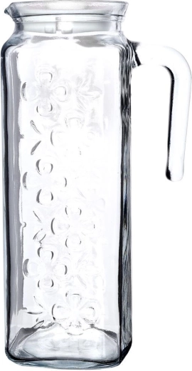 Vidrio transparente y resistente con relieve decorativo