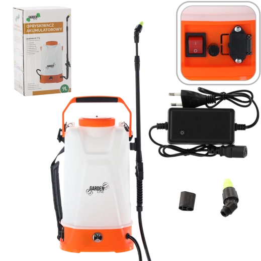 Pulverizador de jardín a batería 9 l