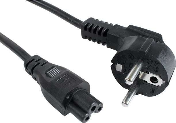 Cable de alimentación para portátil con conector C5 (trébol) 1,8 m