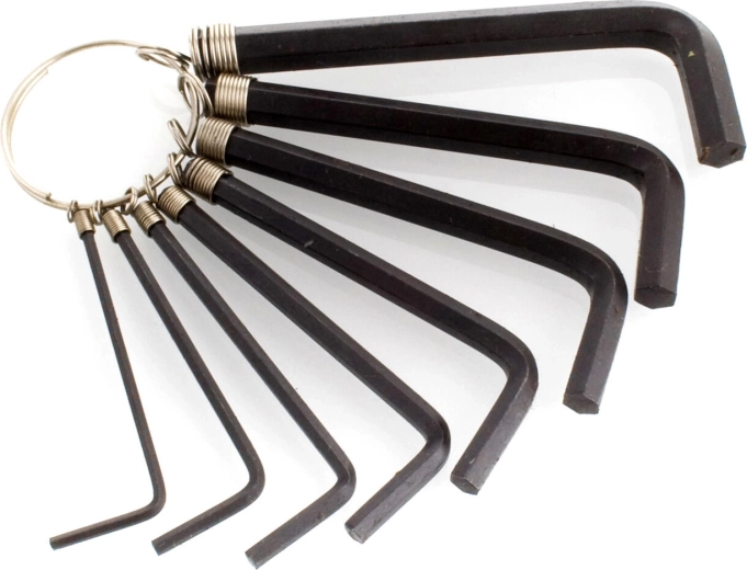 Juego de llaves Allen 1,5–6 mm, 8 piezas