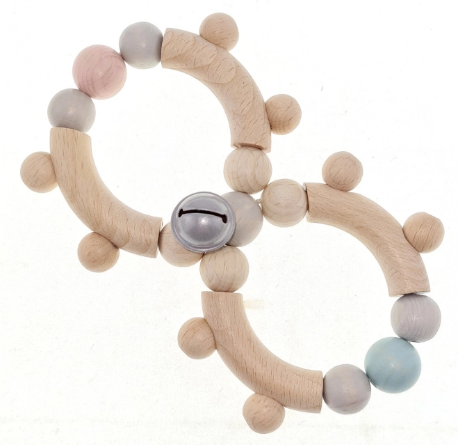 Sonajero Hess en forma de ocho con cascabel en colores pastel