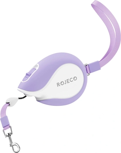 Correa retráctil Rojeco Mini Pet de 3 m, morada
