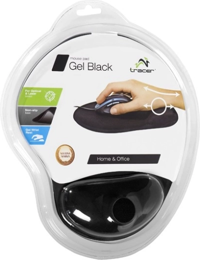 Alfombrilla de ratón de gel – negra