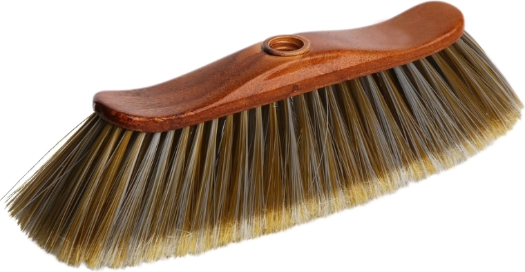Escoba Mirella de madera natural con esquinas de goma