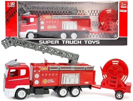 Camión de bomberos con tracción por fricción y remolque - 1 unidad