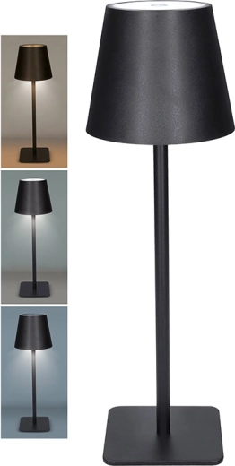Lámpara LED recargable Solight Lucca 120 lm, regulable, CCT, negra