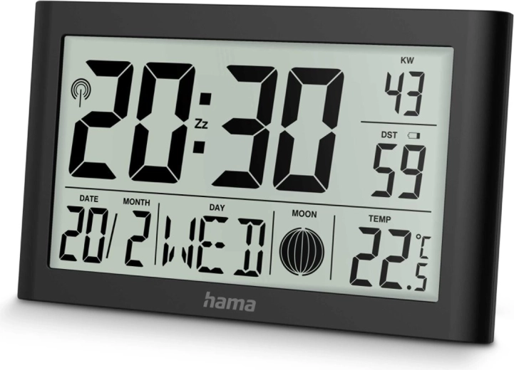 Reloj de pared electrónico Martinique negro