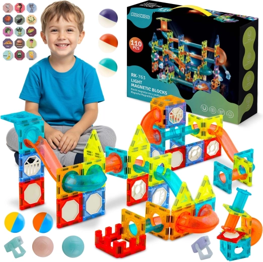 Bloques de construcción magnéticos con efectos de luz Ricokids XL set