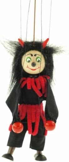Mini marioneta de madera – diablo
