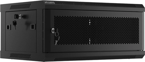 Armario mural de 19 pulgadas 4U 600x450 con puerta perforada negro