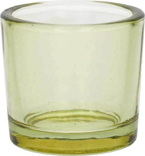 Portavelas para vela de té Espen 6,5 × 6 cm amarillo transparente