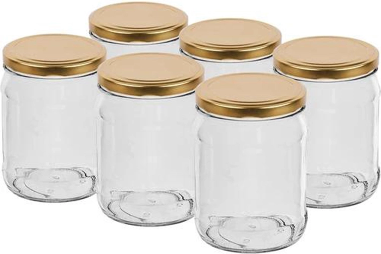 Tarros de conserva con tapa 500 ml TWIST, set de 6 uds