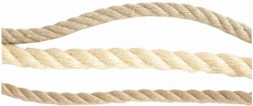 Cuerda natural trenzada de 16 mm con refuerzo de polipropileno, 50 m