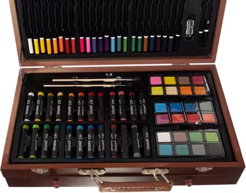 Set de 129 piezas para dibujo y pintura