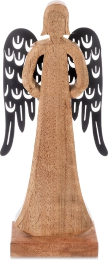 Figura de madera de ángel de madera de mango 32,5 cm