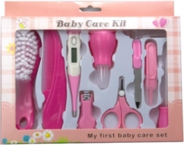 Set de cuidado infantil de 10 piezas – rosa