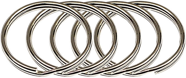 Anillas para llaves de 30 mm, niqueladas (50 uds.)