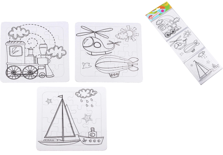 Puzzle para colorear - 3 unidades