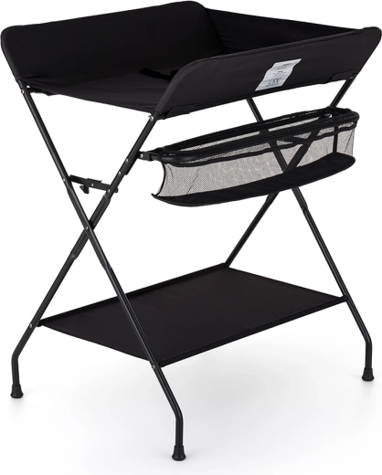 Cambiador FEEDO Black, plegable con espacio de almacenamiento